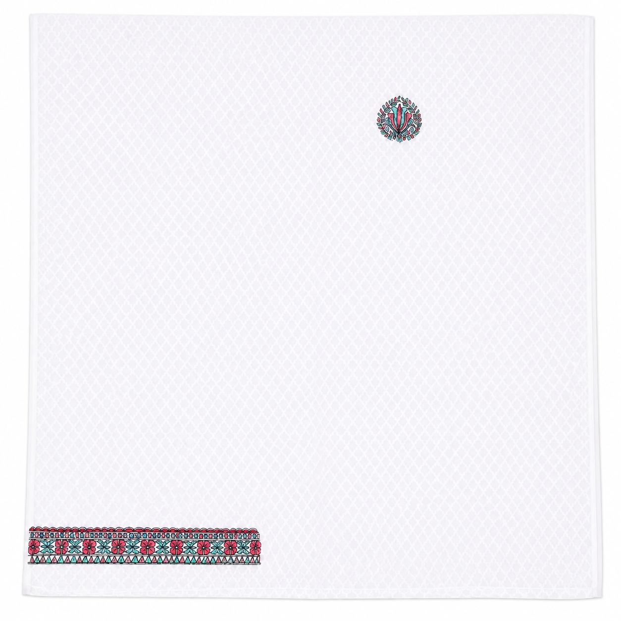 Exclusive Hand-painted Unstitched Chanderi Suit Set with Madhubani Motifs