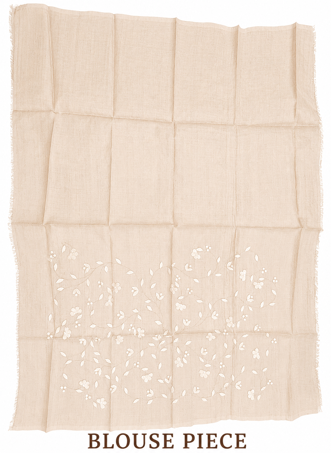 Hand-crafted Premium Desi Tussar Silk Saree with All-Over Appliqué and Patti Work