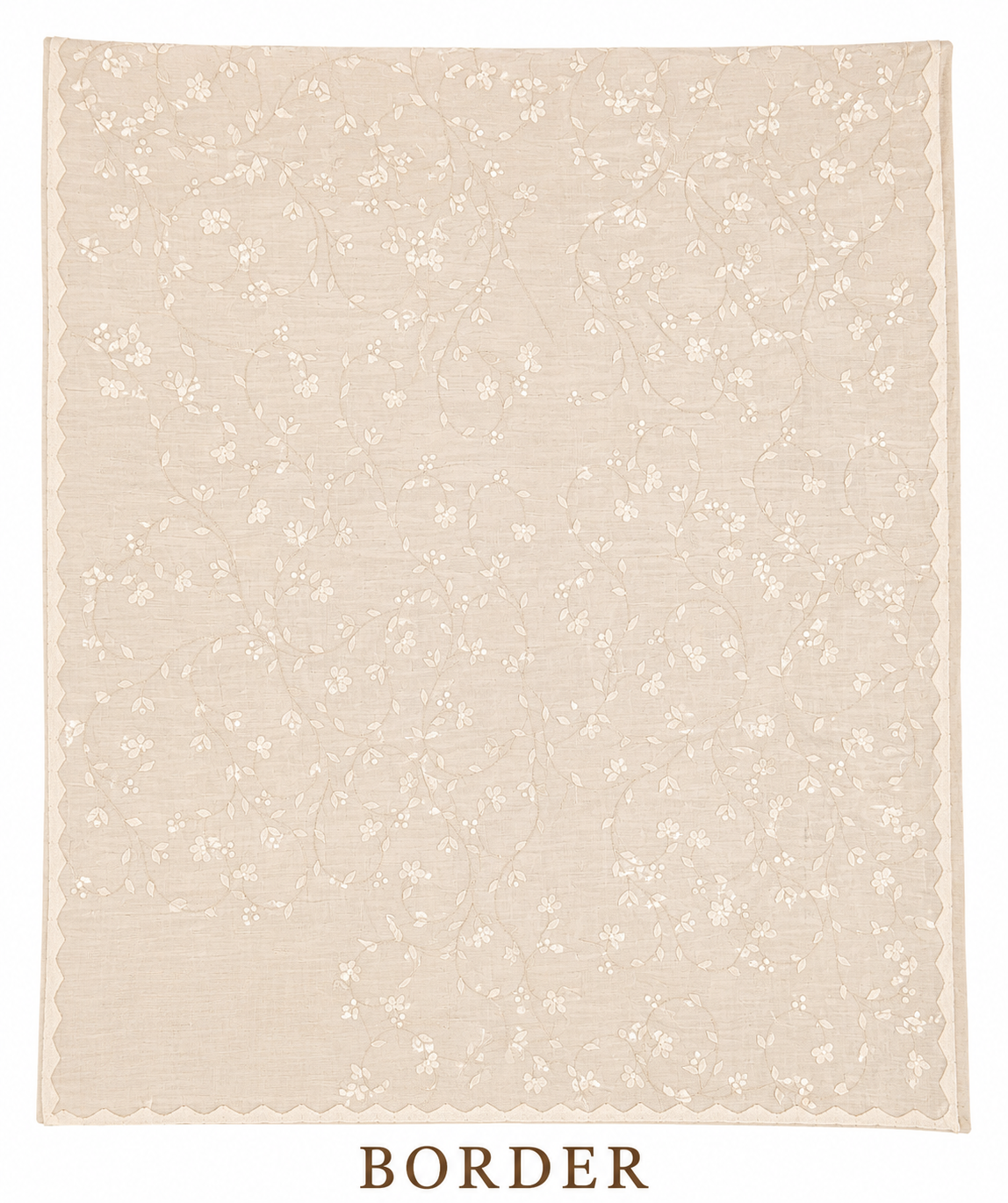 Hand-crafted Premium Desi Tussar Silk Saree with All-Over Appliqué and Patti Work