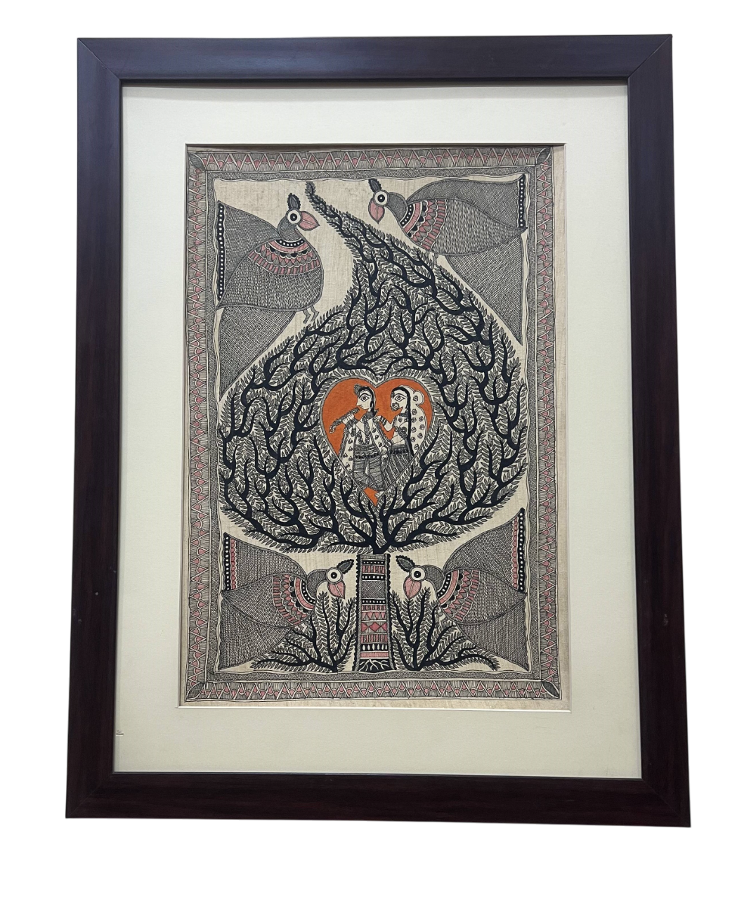 Handpainted Madhubani Painting on Handmade Paper