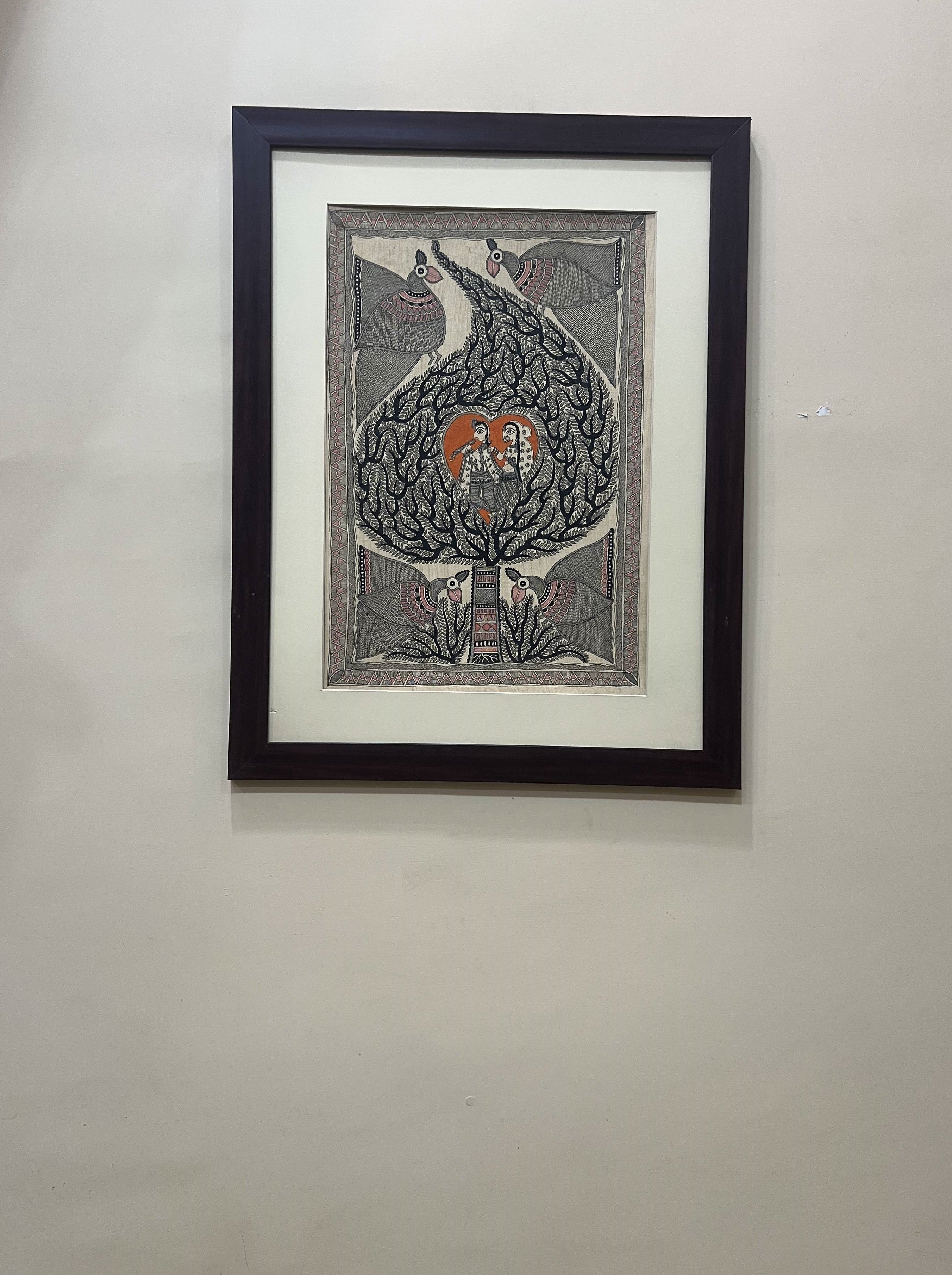 Handpainted Madhubani Painting on Handmade Paper