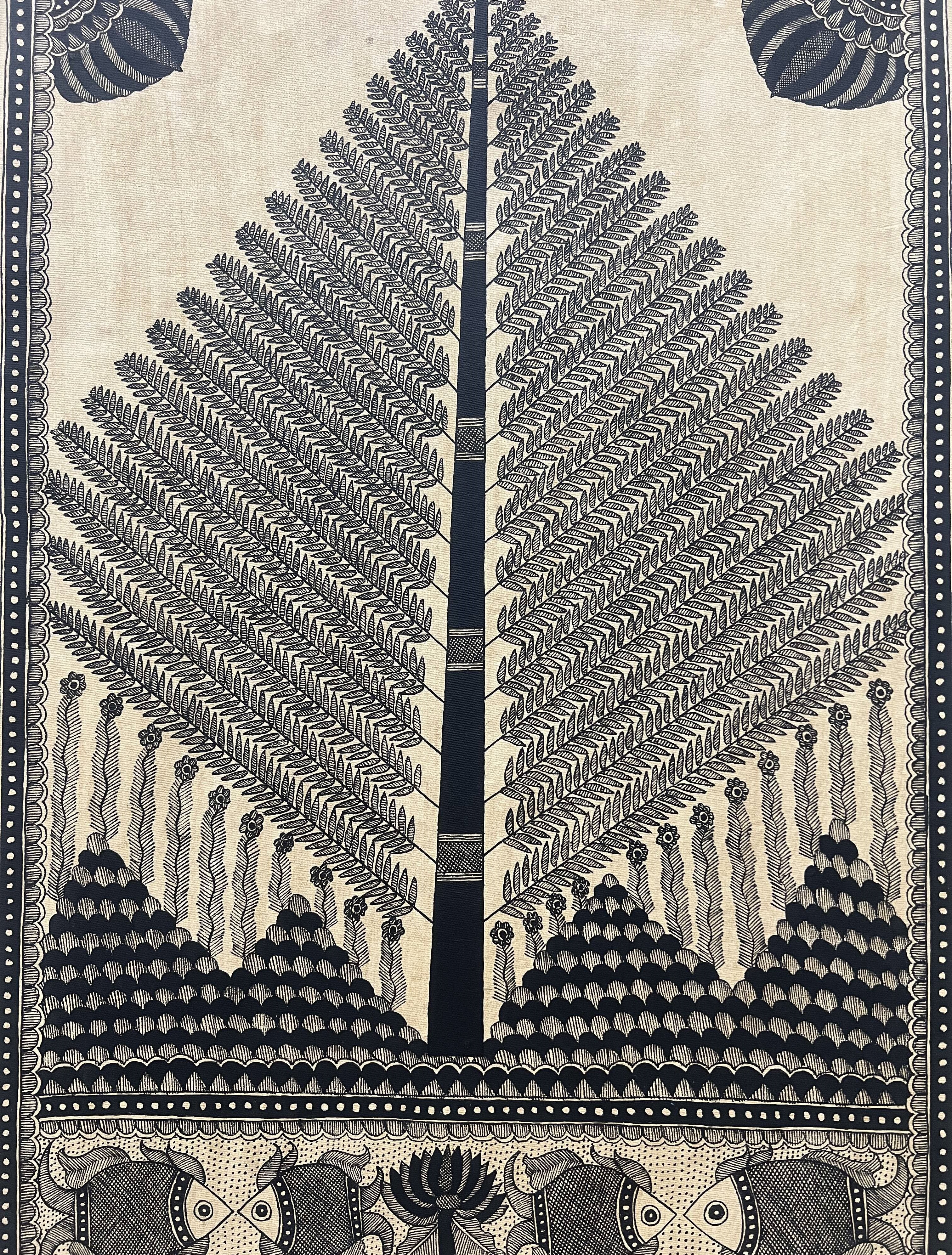 Hand-Painted Madhubani Tree of Life – A Masterpiece of Tradition