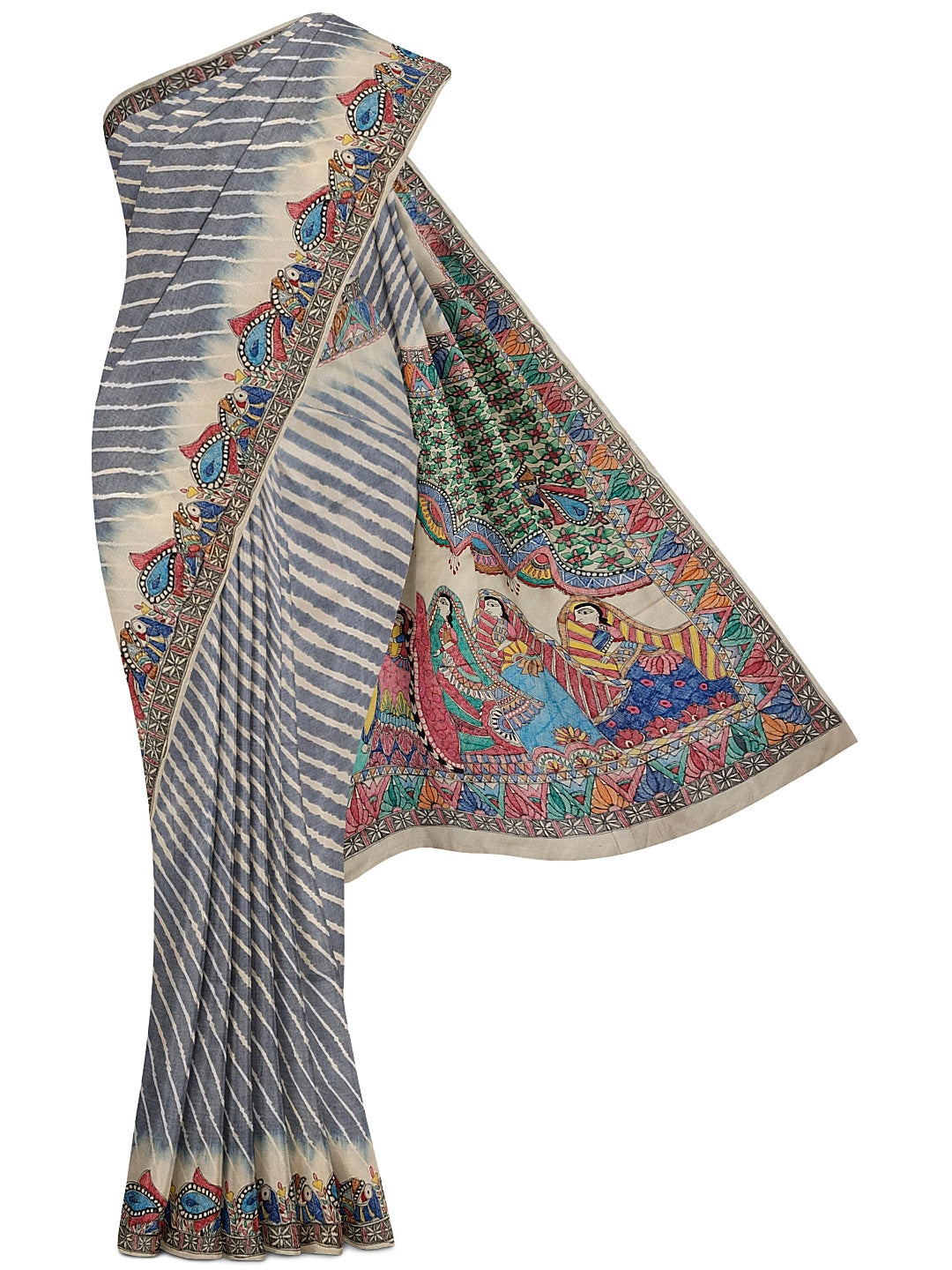 Ram and Sita on Leheriya Saree – A Divine Love Story in Tradition