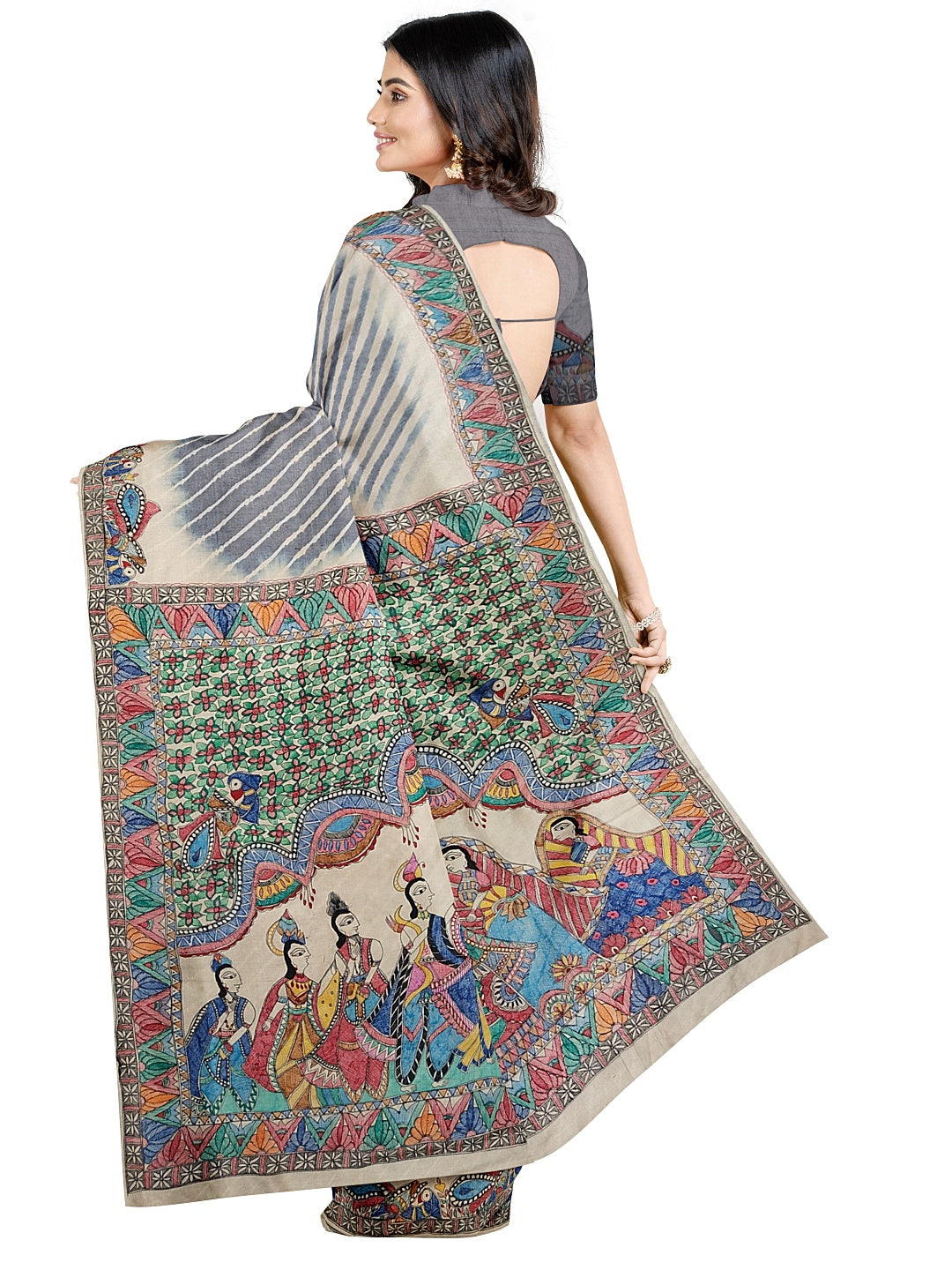 Ram and Sita on Leheriya Saree – A Divine Love Story in Tradition