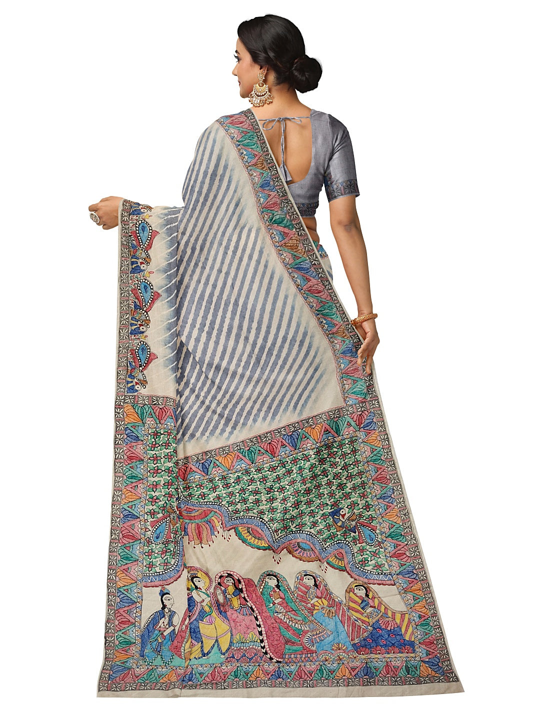 Ram and Sita on Leheriya Saree – A Divine Love Story in Tradition