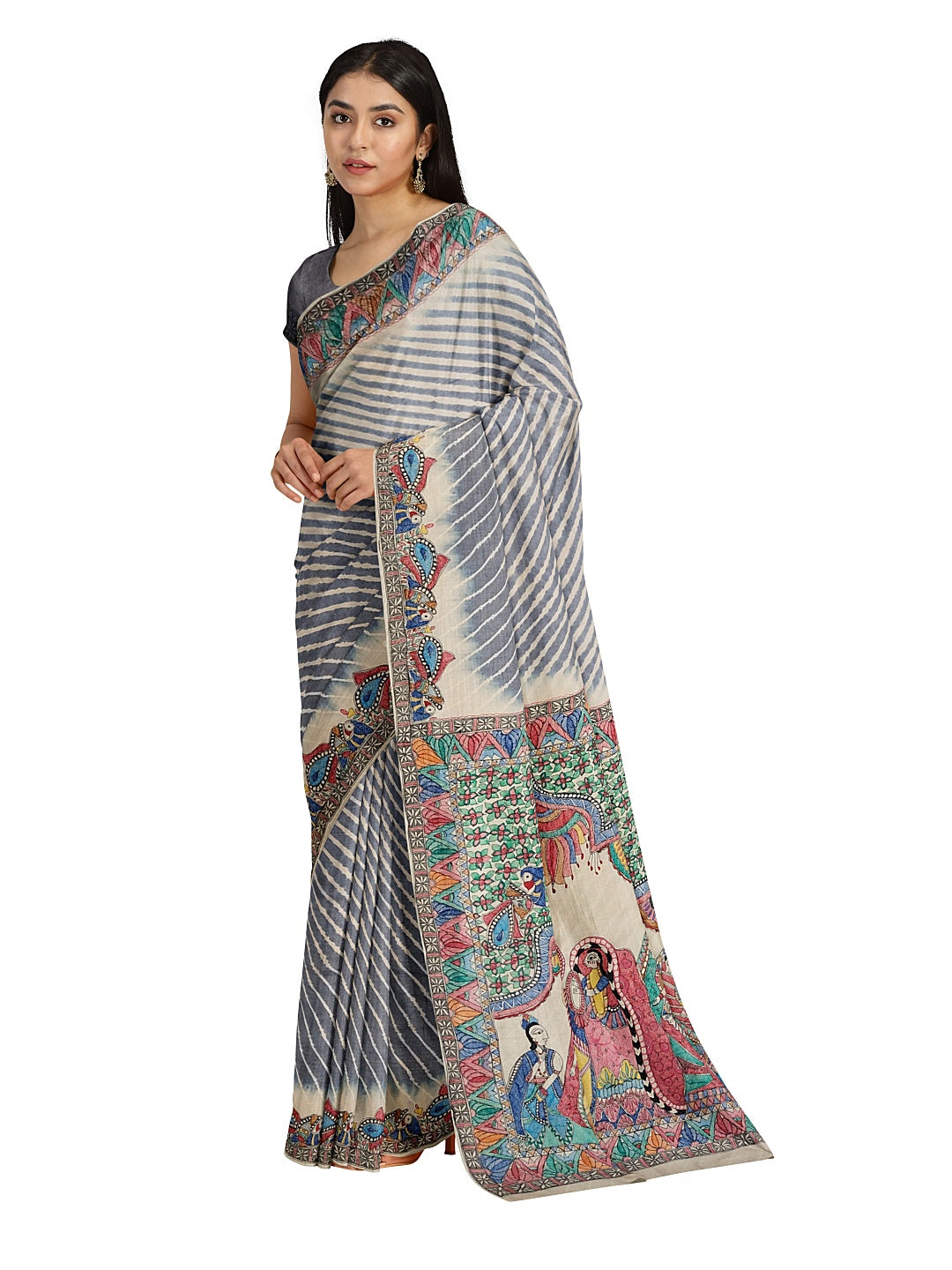 Ram and Sita on Leheriya Saree – A Divine Love Story in Tradition