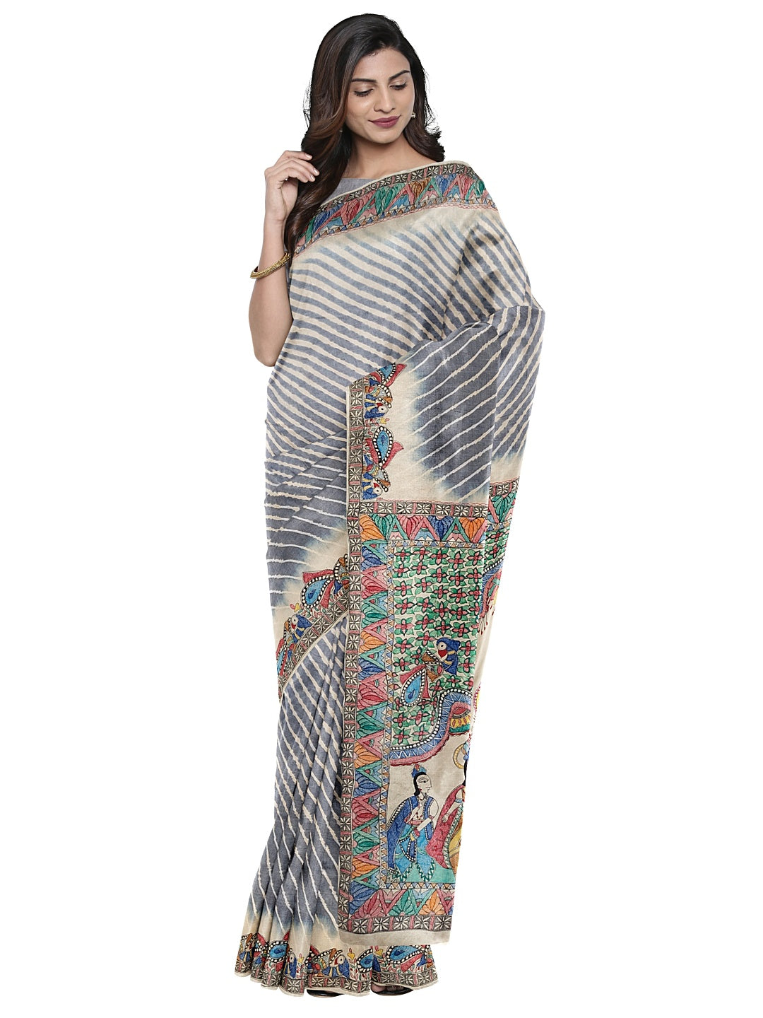 Ram and Sita on Leheriya Saree – A Divine Love Story in Tradition