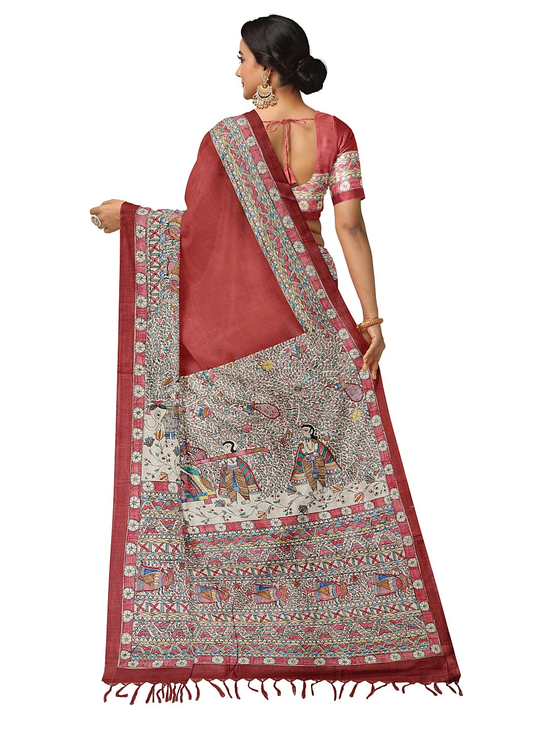 Ram and Sita on Leheriya Saree – A Divine Love Story in Tradition